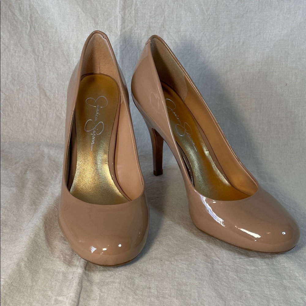 Jessica Simpson Blush Patent Leather Heels
